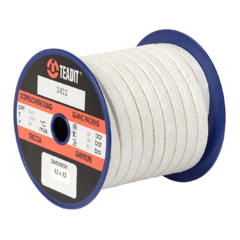 2422 Diagonally braided from natural Ramie fibre, densely impregnated with a PTFE-compound, lubricated with a food-approved mineral oil